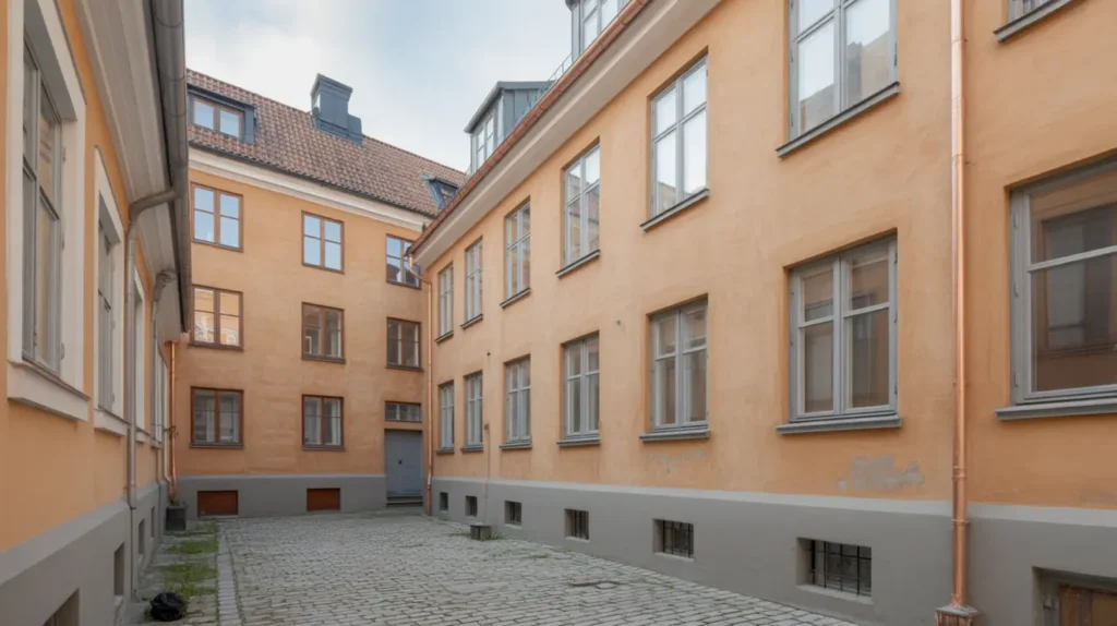 till ggsisolering och omputsning av g rdsfasad i s dermalm stockholm
