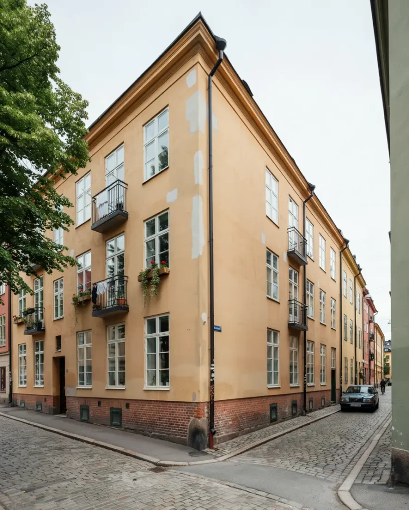 putslagning och omfogning av fasad p hyreshus i s dermalm